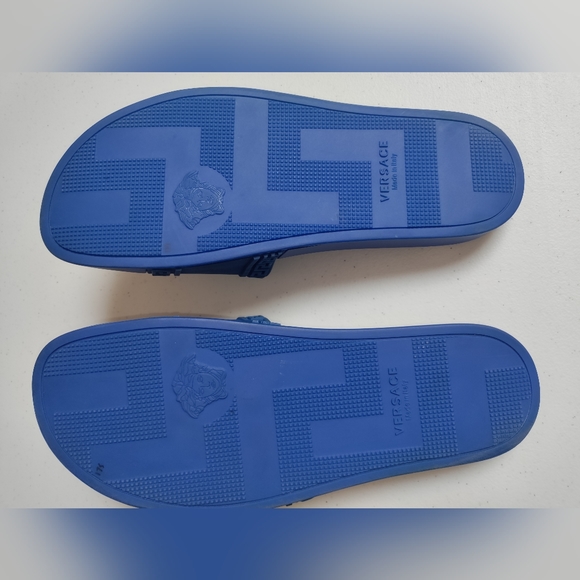 NEW Versace Medusa Slide Sandal - Royal Blue EU 44 - Picture 2 of 4